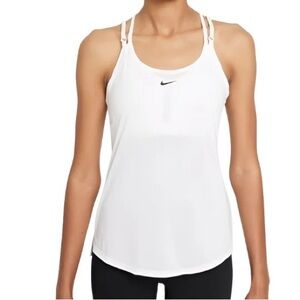 Nike Dri-FIT One Elastika Women’s Standard Fit Tank Top Size XL DD4941 White NWT